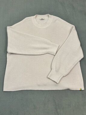 Vuori Alps Crewneck Knit Sweater Women’s Large? Marshmallow Cream Oversized Wool